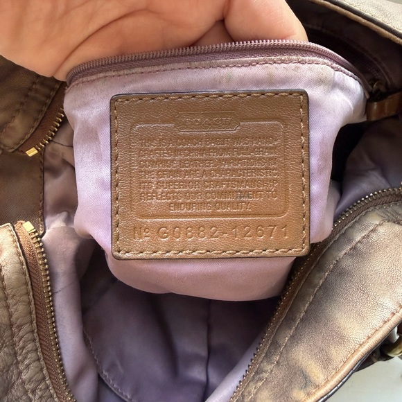 Coach Zoe Leather Hobo shoulder bag - Picture 12 of 15